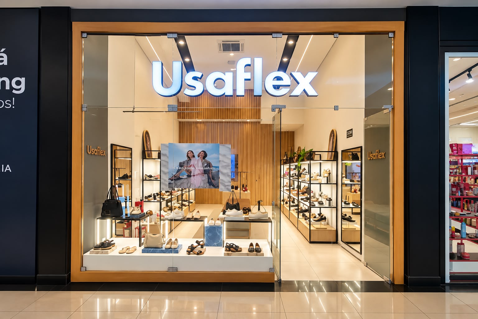 Fachada da Usaflex — Camará Shopping